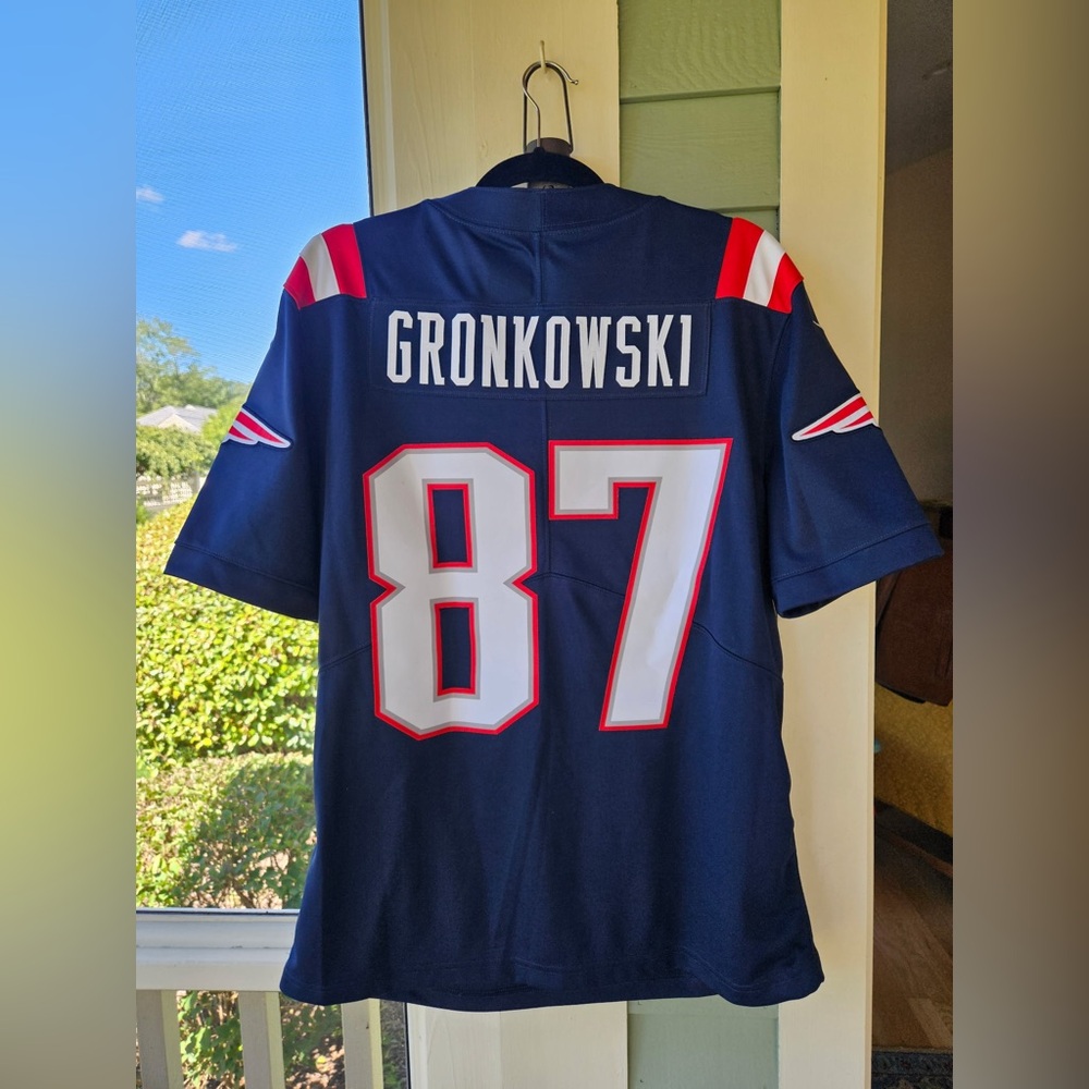 Rob Gronkowski New England Patriots Stitched Nike Dri-Fit Jersey-Size Men Large - Picture 10 of 10